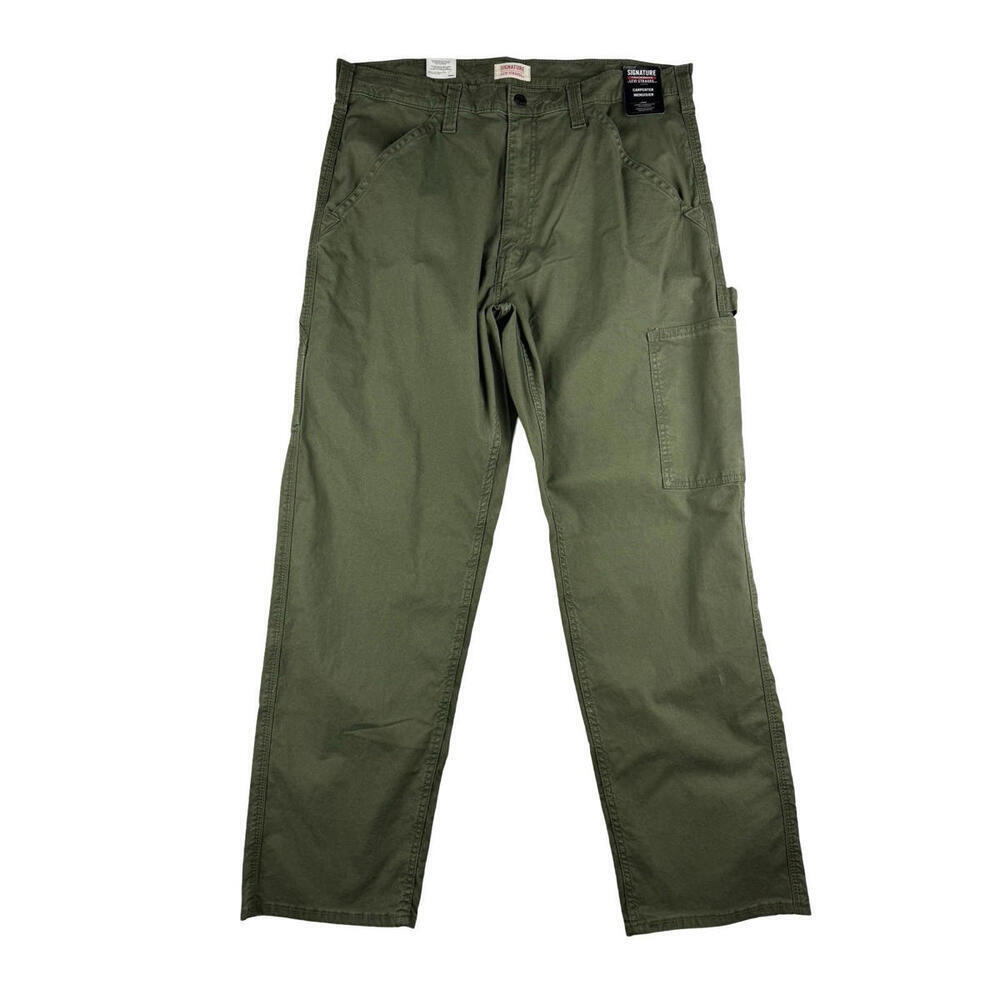 Levi Strauss Tradesman Signature Carpenter Pants Green Size 38 W | 32 L